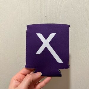 Purple X Logo Can Cooler